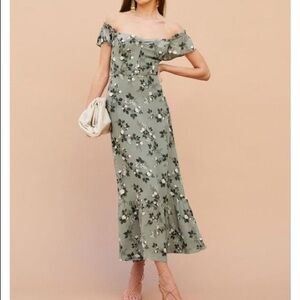 Reformation Butterfly Dress - Verde - Size 8